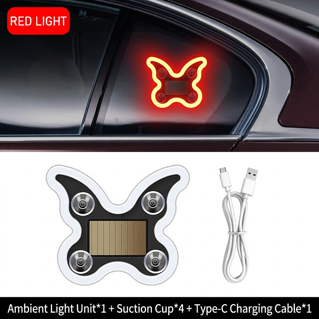 🦋Solar-powered LED eco-friendly wireless car interior decorative lights